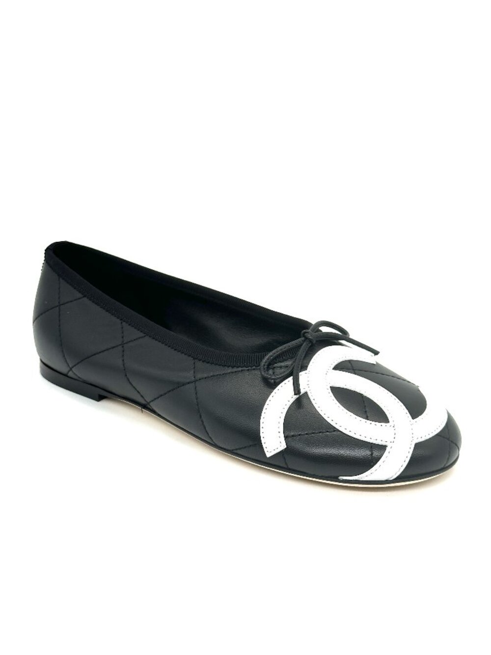 CHANEL 26M Coco Beach Lambskin Leather CC Cambon Bow Ballerina Ballet Flats - Picture 10 of 15